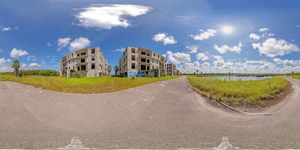360-degree image captured at the River Preserve, an abandoned Florida condo project. 