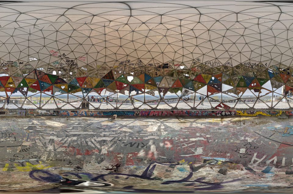 A 360-degree panoramic image captured at the Teufelsberg location by Ricardo Santos