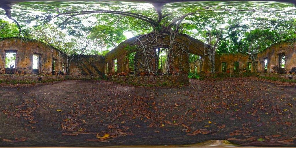 A 360-degree panoramic image showcasing the beauty of the ruins of Paricatuba in Brazil. Image by: Ricardo Castelblanco