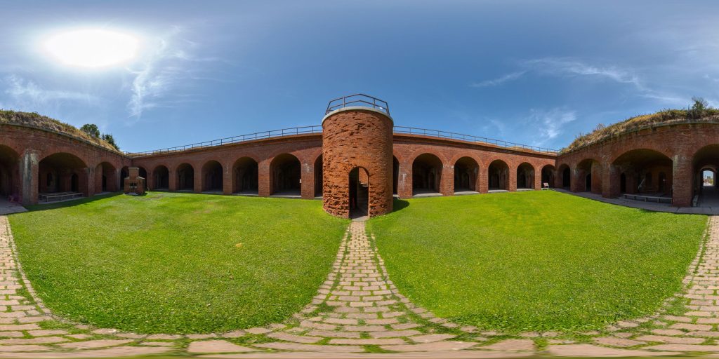 A 360-degree panoramic image inside Fort Massachusetts on Ship Island in Mississippi. Image by Brandon Ore