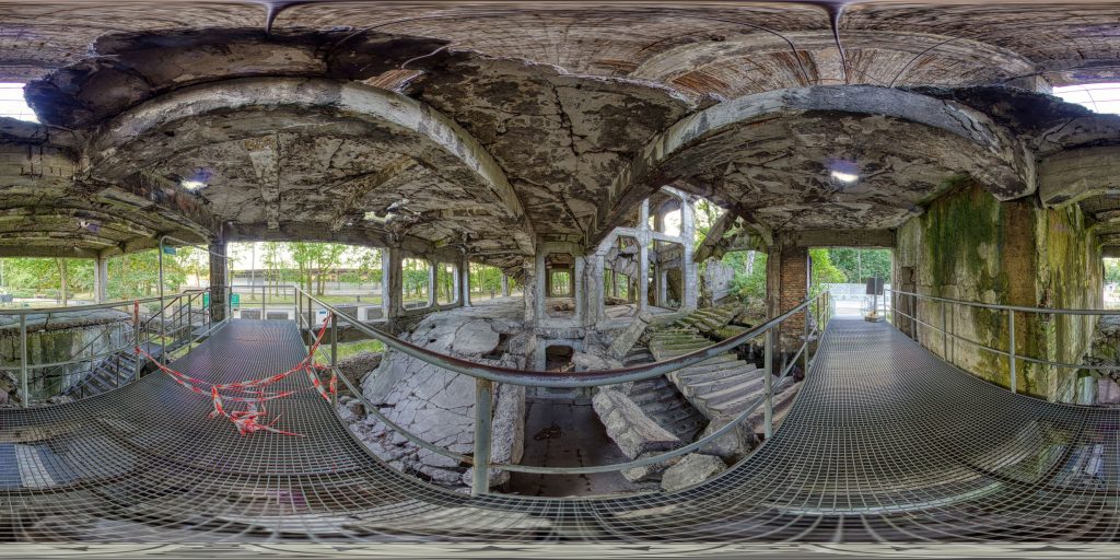 A 360-degree panoramic image at the New Barracks at Westerplatte in Poland. Image by Tomasz Sikorski