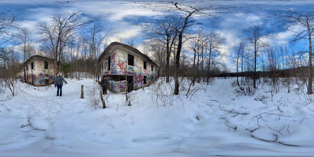 A 360-degree panoramic image captured at the abandoned Concrete City in Nanticoke, Pennsylvania. Image by Patrick O'Leary
