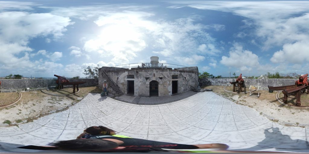 A 360-degree panoramic image at Fort Fincastle in Nassau, Bahamas. Image by: daniele beber