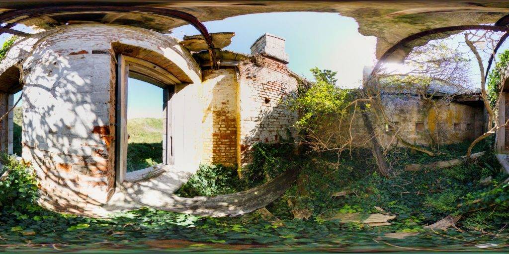 A 360-degree spherical panoramic image at Fort Tourgis by Kev Lajoie