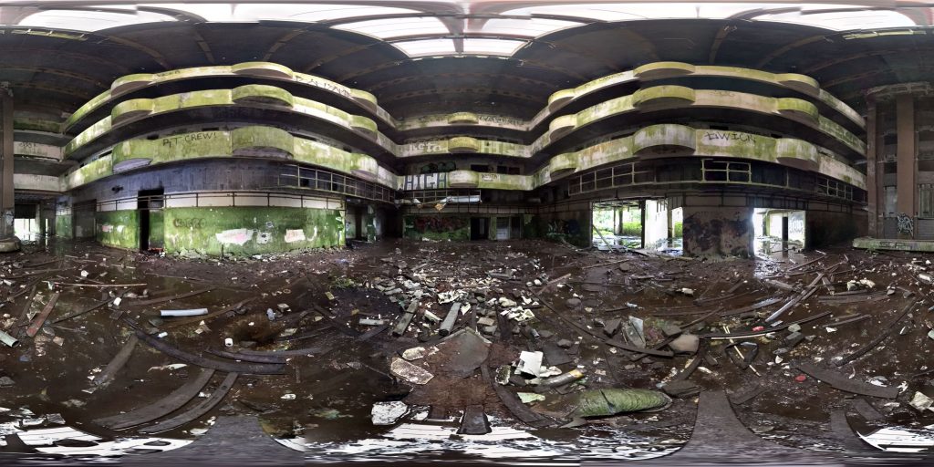 A 360-degree panoramic inside the abandoned Hotel Monte Palace in Portugal. Image by: Maciej Gil