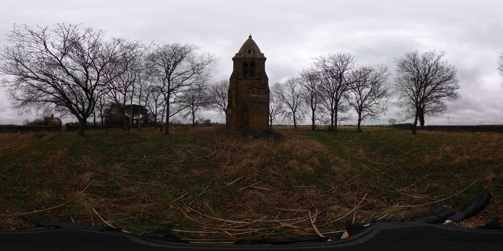 A 360-degree panoramic image captured at the St. John's Church Tower in the United Kingdom. Image by: Dan G