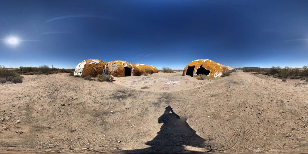 A 360-degree panoramic image captured at the Domes of Casa Grande in Arizona. Image by: 29 Kings