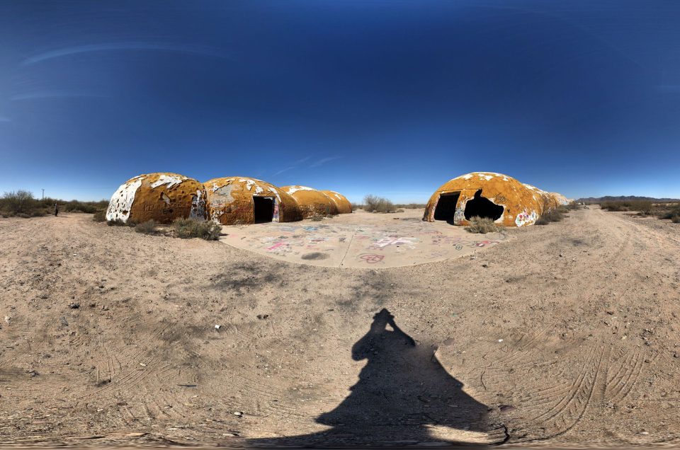 A 360-degree panoramic image captured at the Domes of Casa Grande in Arizona. Image by: 29 Kings