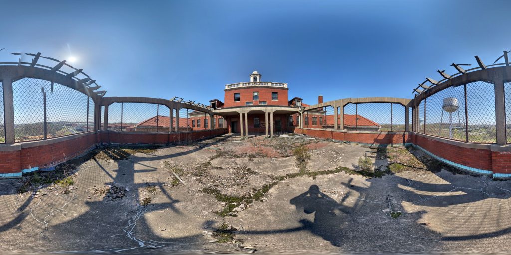 A 360-degree panoramic image on top of the St Elizabeth's Hospital in the District of Columbia. Image by: Ethan