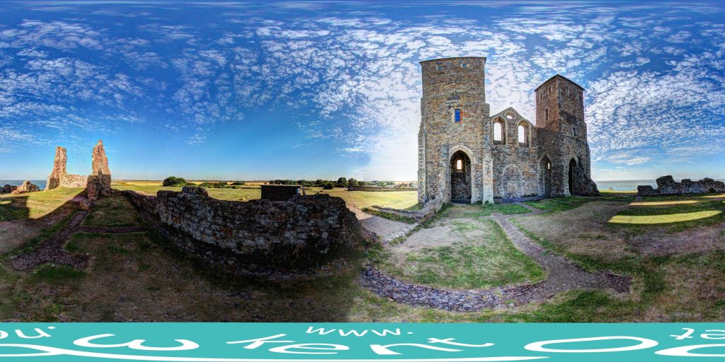 A 360-degree panoramic image capturing the beauty of the St Mary's Church Remains in Herne Bay, United Kingdom. Image by: Peter Ryder