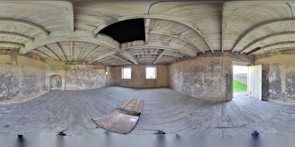 a 360-degree panoramic image inside the Tilbury Fort in Tilbury, United Kingdom. Image by: Bart Nutton