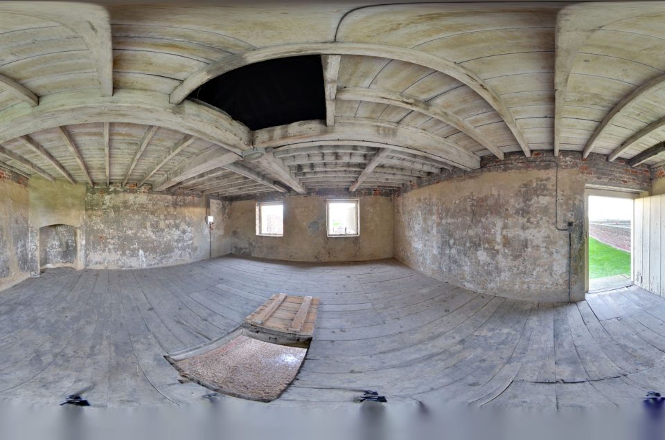 a 360-degree panoramic image inside the Tilbury Fort in Tilbury, United Kingdom. Image by: Bart Nutton