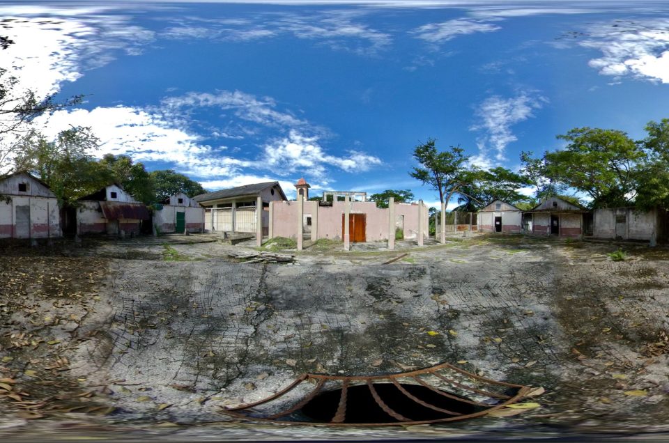 A 360-degree panoramic image at the abandoned San Lucas Jail in Costa Rica. Image by: Alfredo Gallegos Jimenez