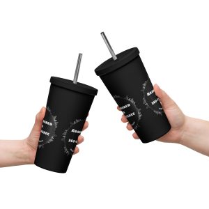 Insulated tumbler with a straw (Logo)