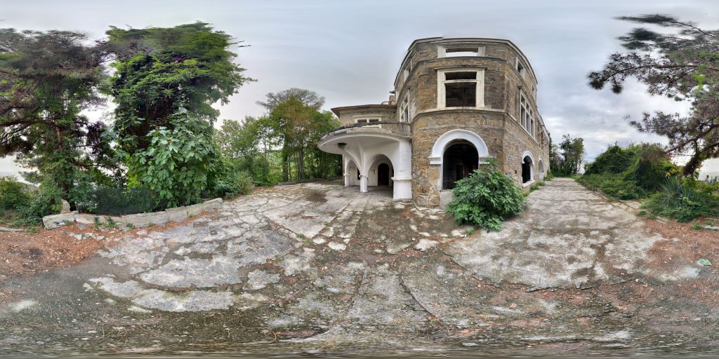 A 360-degree panoramic image outside Colonel Kvitko’s dacha in Russia. Image by: Sova
