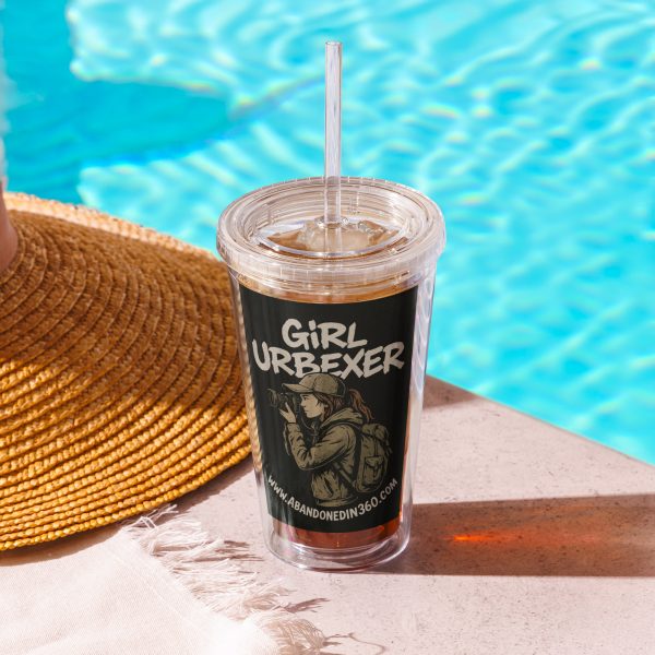 Girl Urbexer 2 (Clear plastic tumbler)