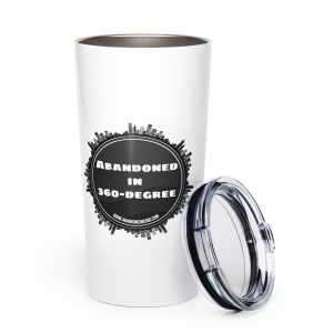 Abandoned in 360 Logo (Tapered stainless steel tumbler)