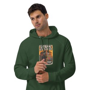 Urban Explorer 4 (Unisex eco raglan hoodie) - Image 4