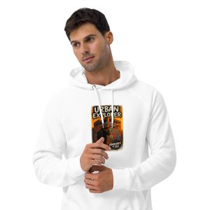Urban Explorer 4 (Unisex eco raglan hoodie) - Image 5