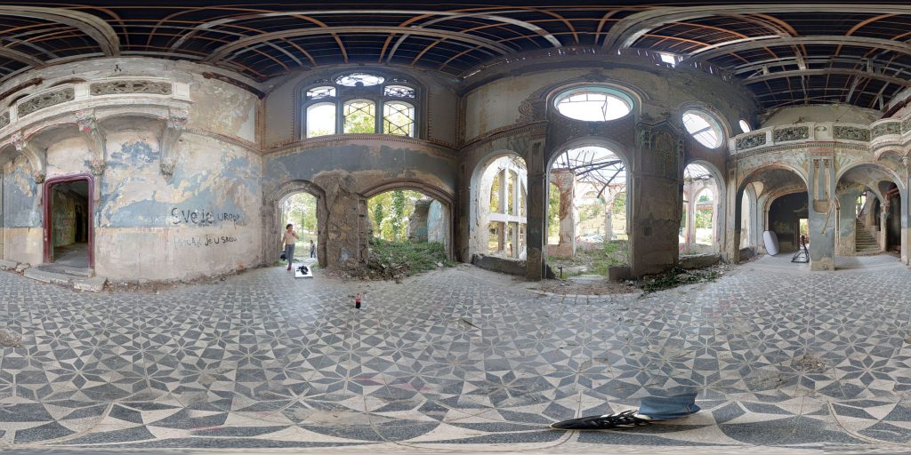 A 360-degree panoramic image captured at the Spitzer Castle in Serbia. Photo by: Nenad Veric