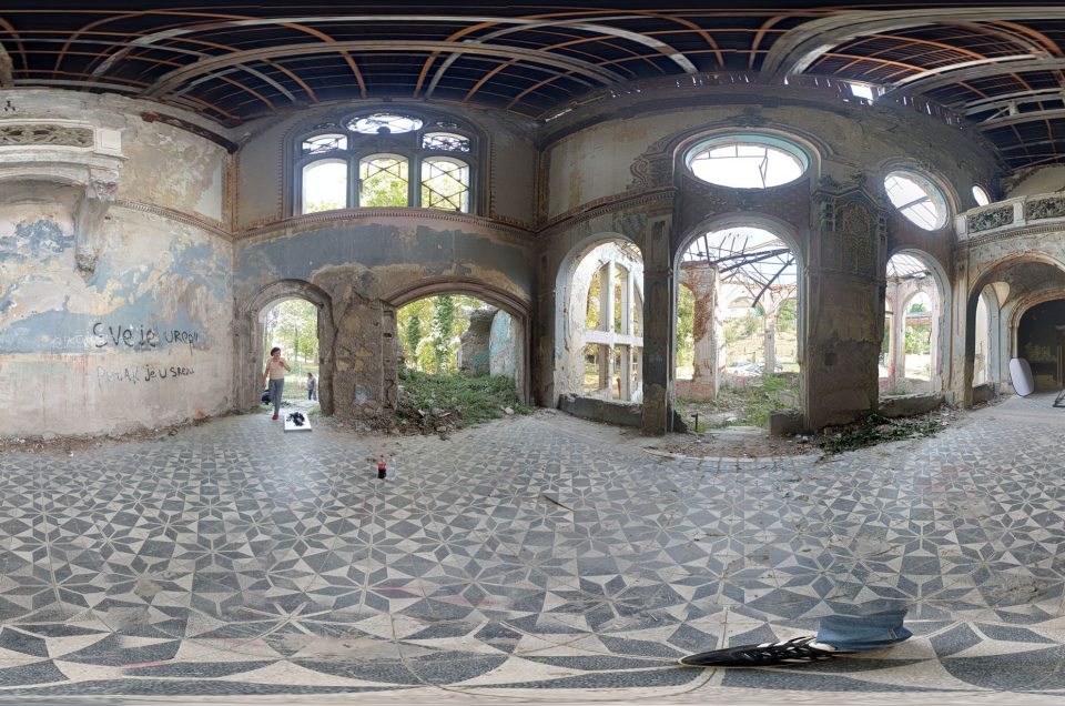 A 360-degree panoramic image captured at the Spitzer Castle in Serbia. Photo by: Nenad Veric