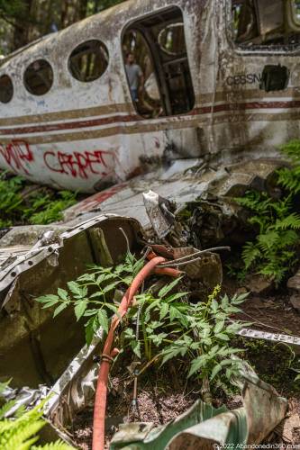 Browning Knob Plane Wreck at Waterrock Knob Trail.