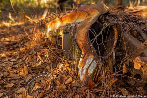 Abandoned vehicle along the Herky Huffman / Bull Creek Trail in St. Cloud, Florida.
