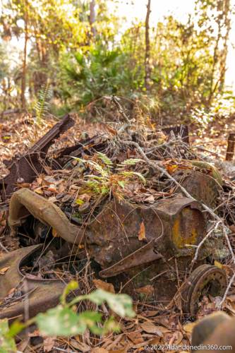 Abandoned vehicle along the Herky Huffman / Bull Creek Trail in St. Cloud, Florida.