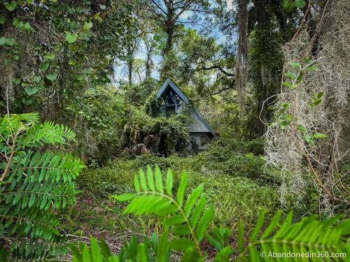 An abandoned A-Frame style house in Central Florida.