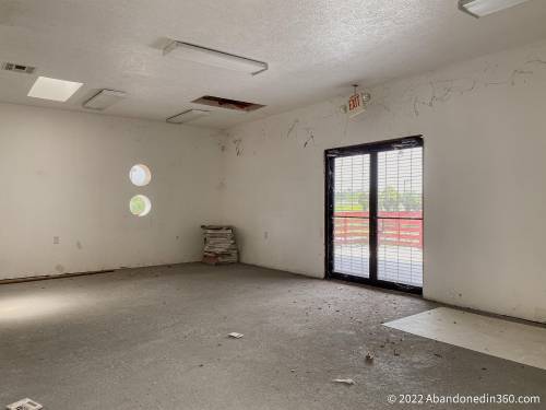 Abandoned boat-shaped building in Plant City, Florida.