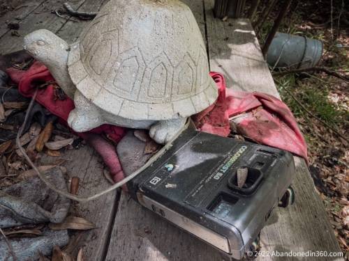 Some items left behind at an abandoned house in Medart, Florida.