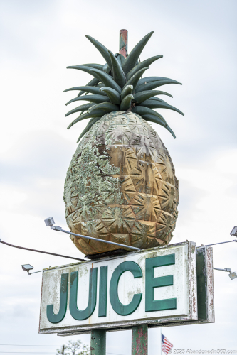 The abandoned Plantation Paradise gift shop and juice stand in Lake Placid, Florida.