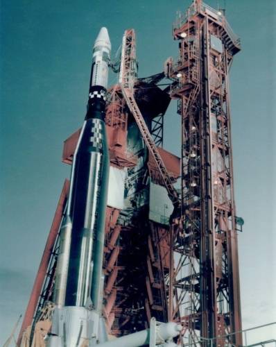 Atlas-Agena D rocket at launch complex 14