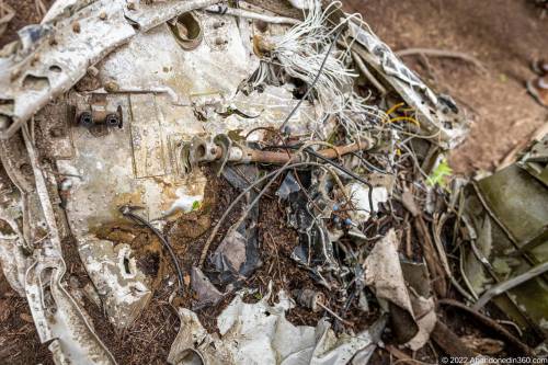 Browning Knob Plane Wreck at Waterrock Knob Trail.