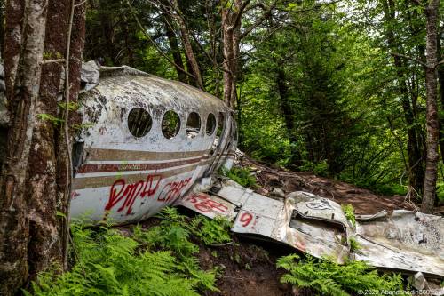 Browning Knob Plane Wreck at Waterrock Knob Trail.