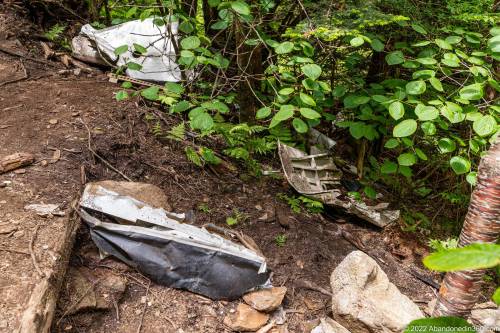 Browning Knob Plane Wreck at Waterrock Knob Trail.
