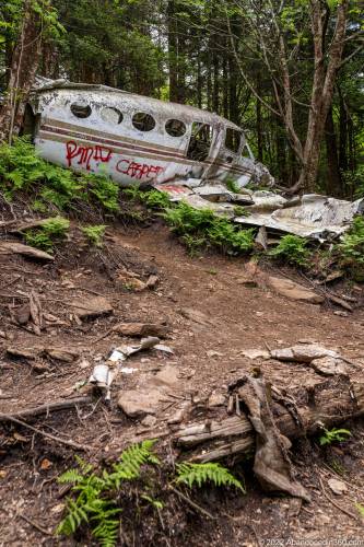 Browning Knob Plane Wreck at Waterrock Knob Trail.