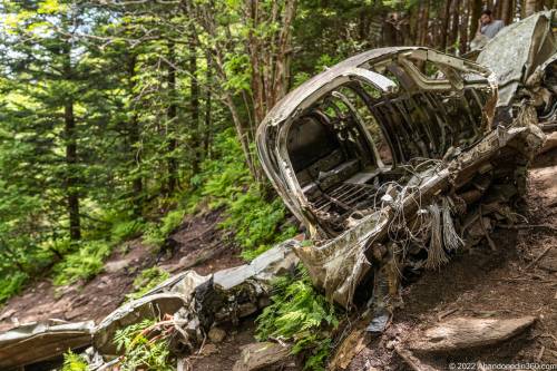 Browning Knob Plane Wreck at Waterrock Knob Trail.