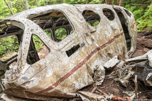 Browning Knob Plane Wreck at Waterrock Knob Trail.