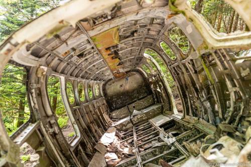 Browning Knob Plane Wreck at Waterrock Knob Trail.