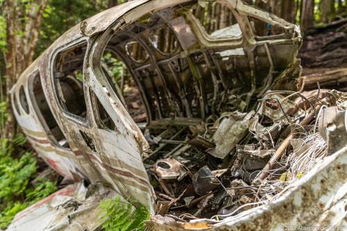 Browning Knob Plane Wreck at Waterrock Knob Trail.