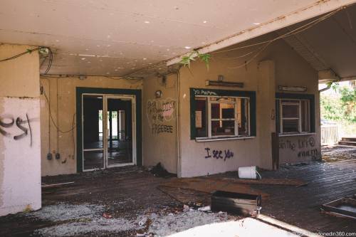 The abandoned paradise mini golf complex on Merritt Island, Florida.