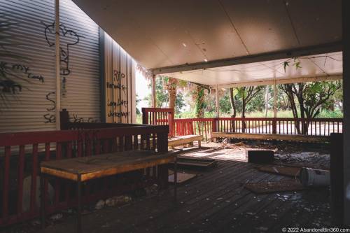 The abandoned paradise mini golf complex on Merritt Island, Florida.