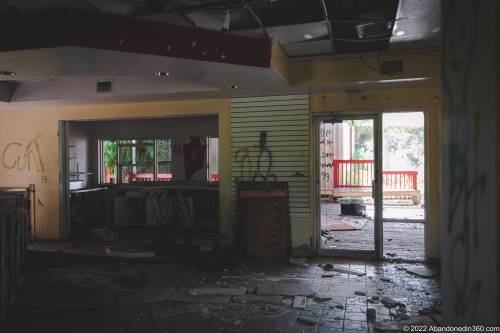 The abandoned paradise mini golf complex on Merritt Island, Florida.