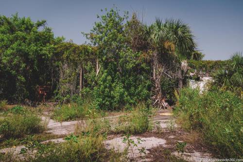 The abandoned paradise mini golf complex on Merritt Island, Florida.