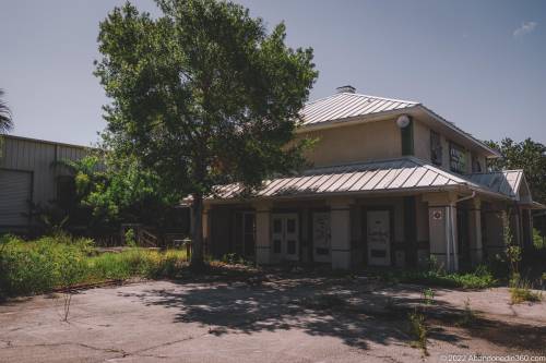 The abandoned paradise mini golf complex on Merritt Island, Florida.