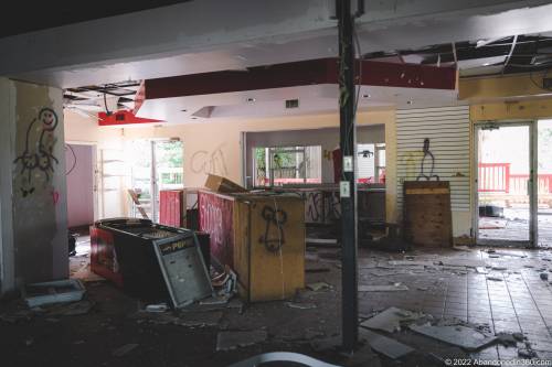 The abandoned paradise mini golf complex on Merritt Island, Florida.