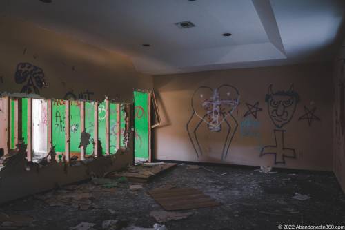 The abandoned paradise mini golf complex on Merritt Island, Florida.